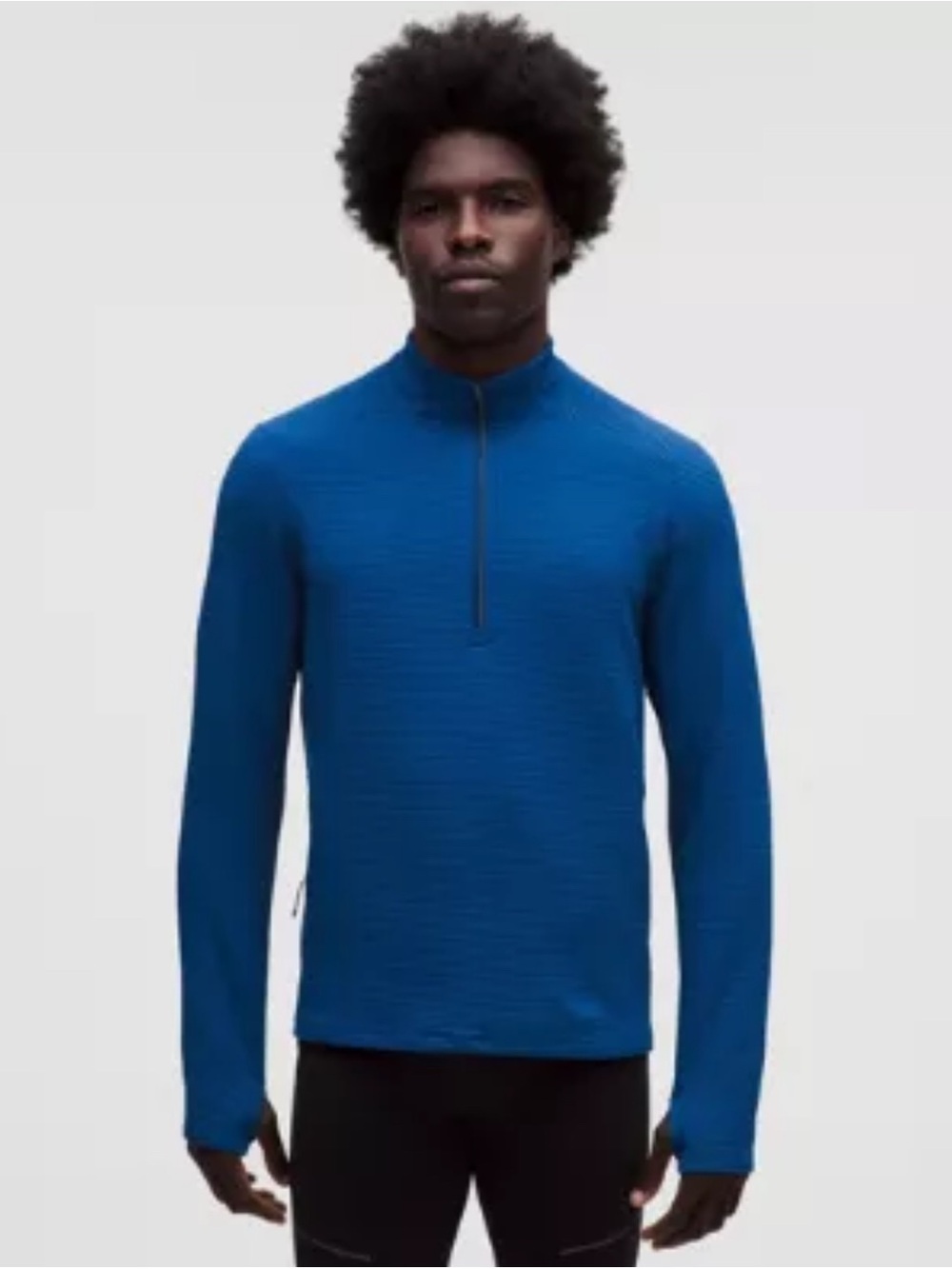 Lululemon Blue Metal Vent Tech 1/2 Zip Reflective Pullover Long Sleeve Shirt L